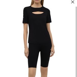 Wolford biker logo shorts+shirt (set)